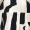 Black And Cream Abstract Print V Neck Batwing Midi Dress