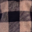 Black and Camel Check Teddy 1/4 Zip Sweatshirt