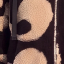 Black And Beige Swirl Print Pocket Detail Hooded Teddy Jacket