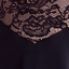 Black 2 in 1 Contrast Lace A-Line Midi Dress